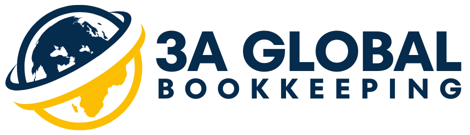 3a global bookkeeping logo white